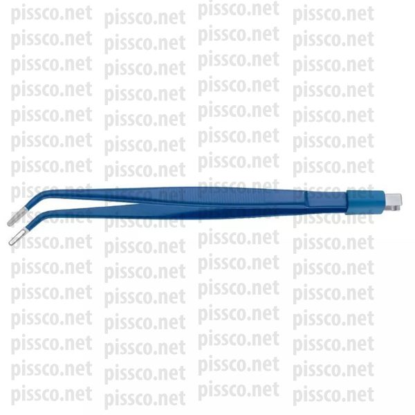 Bipolar Forceps, angled, 200 mm (7 78), fully insulated tip
