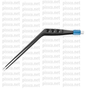 Bipolar Forceps angled 215 mm (8 12) working length 130 mm (5 18) knee bent insulated width 1 mm