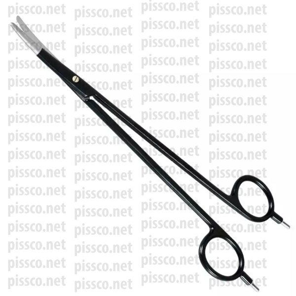 Bipolar Scissors 22 cm Curved Slim Thin Round Blades