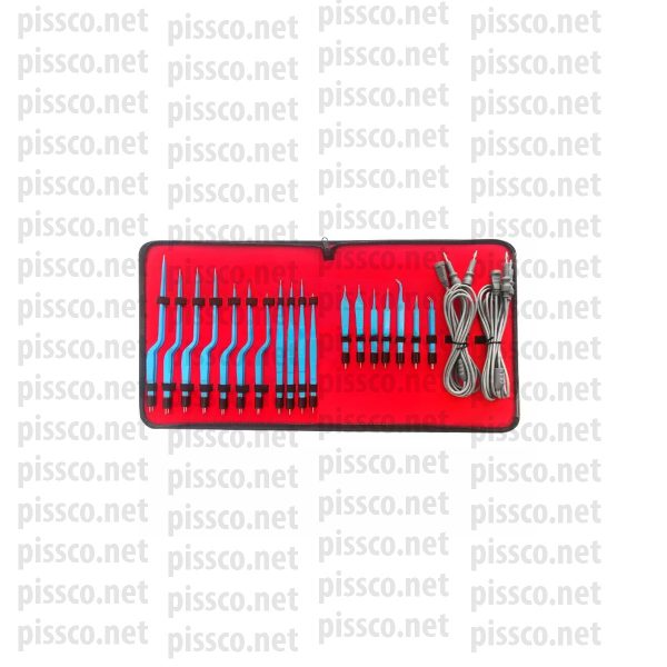 Electrosurgical American Bipolar Forceps Set in Leather Kit
