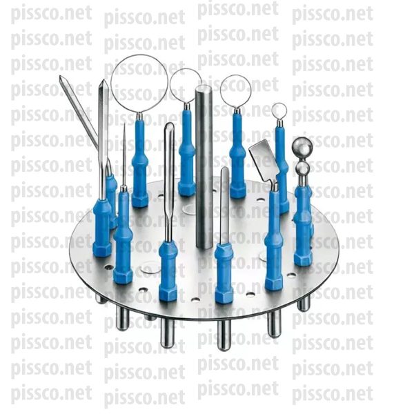Monopolar working electrode 4 mm diam surgical electrodes set consisting of container rack