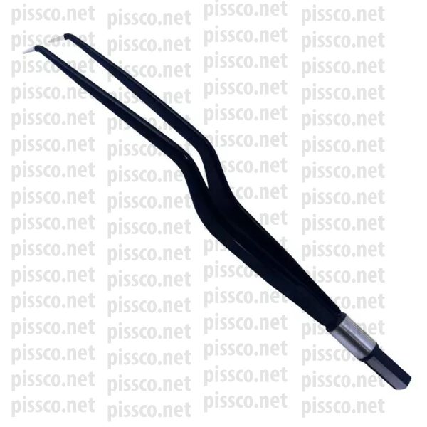 Non-stick European Electrosurgical Bayoneted Angled Up Bipolar Forceps