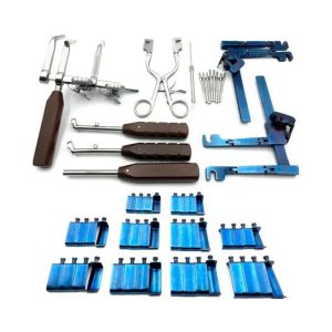 Germen Stainless Steel Spine Cervical & Lumbar Bayonet Curette Kit set Orthopedic Surgical Instruments