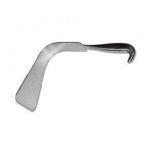 B.E. Glass Abdominal Retractor Flexible Blade Strong Curve Affixed Handle Orthopedic Retractors