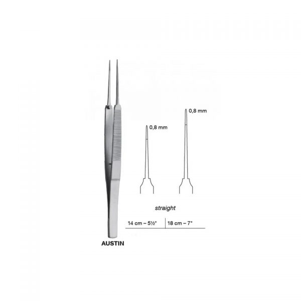High Quality Stainless Steel Austin Micro Suture Tying Forceps 18cm Straight Neurosurgery Instruments