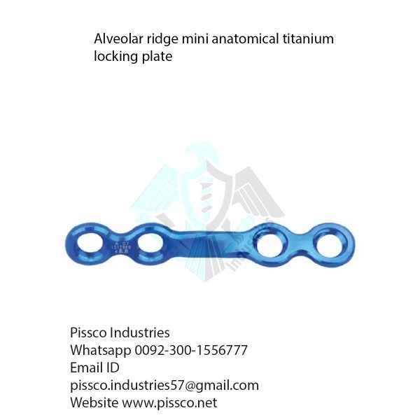 Alveolar ridge mini anatomical titanium locking plate