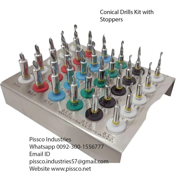 Conical Drills Kit with Stoppers