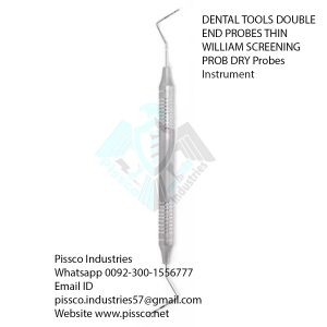 DENTAL TOOLS DOUBLE END PROBES THIN WILLIAM SCREENING PROB DRY Probes Instrument