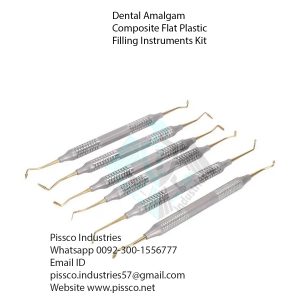 Dental Amalgam Composite Flat Plastic Filling Instruments Kit