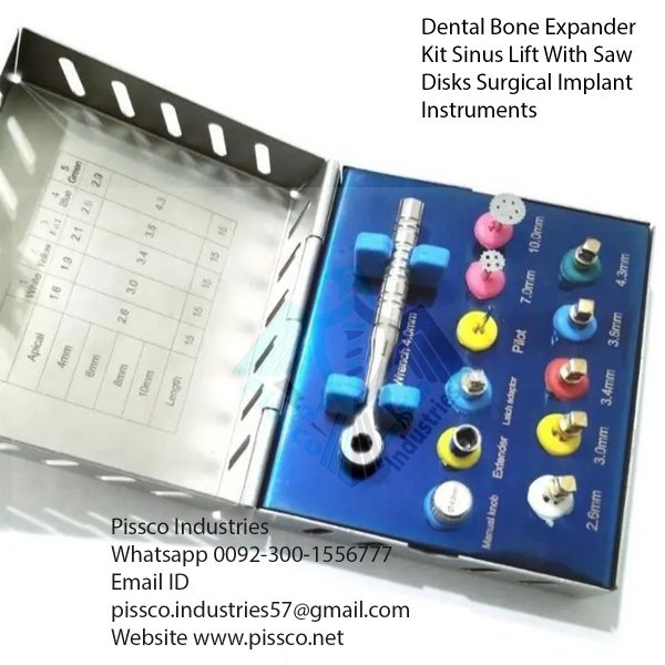 Dental Bone Expander Kit Sinus Lift With Saw Disks Surgical Implant Instruments