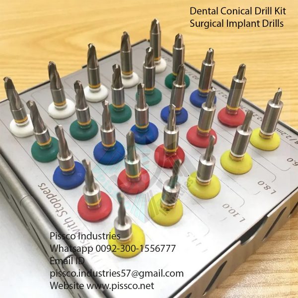 Dental Conical Drill Kit Surgical Implant Drills