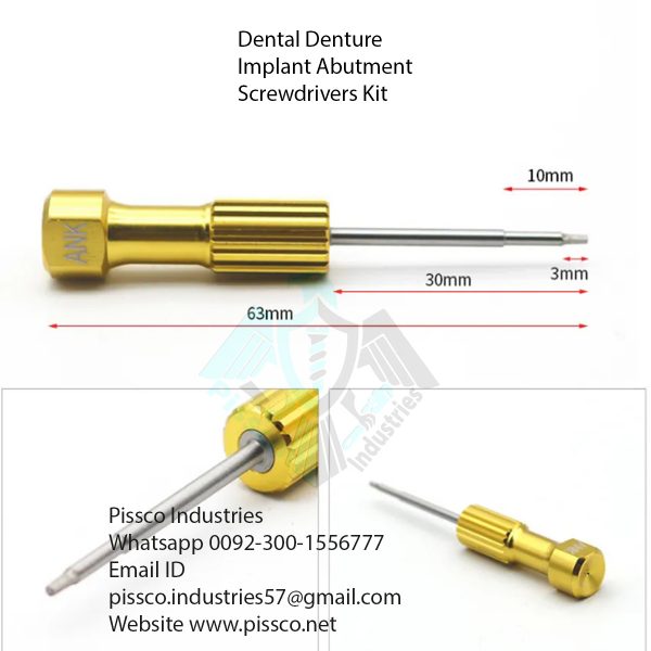 Dental Denture Implant Abutment Screwdrivers Kit