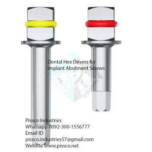 Dental Hex Drivers for Implant Abutment Screws