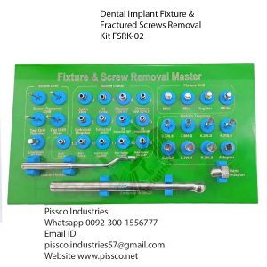 Dental Implant Fixture & Fractured Screws Removal Kit FSRK-02