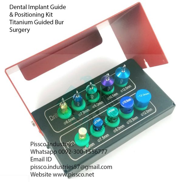 Dental Implant Guide & Positioning Kit Titanium Guided Bur Surgery