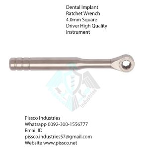 Dental Implant Ratchet Wrench 4.0mm Square Driver High Quality Instrument