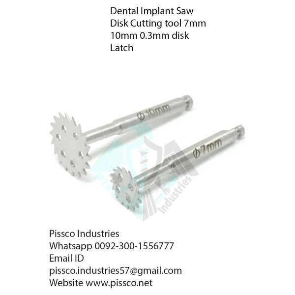 Dental Implant Saw Disk Cutting tool 7mm 10mm 0.3mm disk Latch