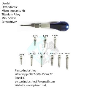 Dental Orthodontic Micro Implants Kit Titanium Alloy Mini Screw Screwdriver