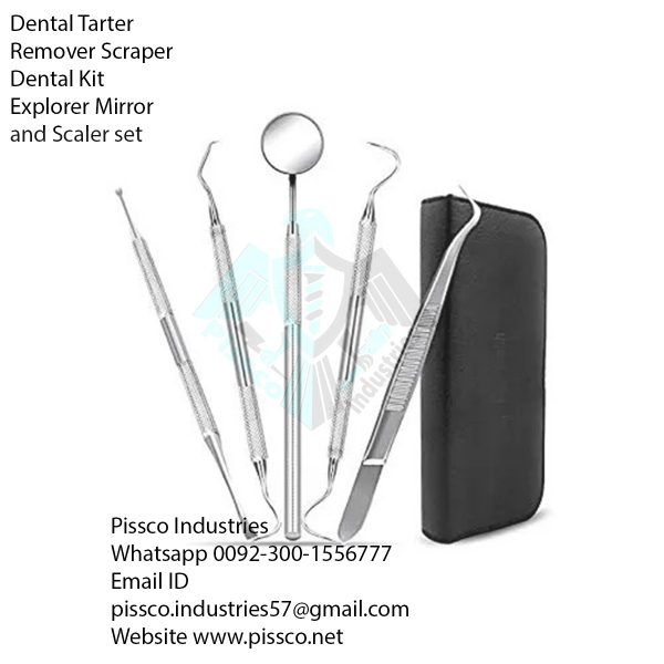 Dental Tarter Remover Scraper Dental Kit Explorer Mirror and Scaler set