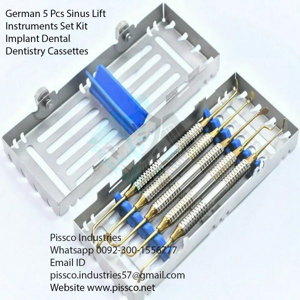 German 5 Pcs Sinus Lift Instruments Set Kit Implant Dental Dentistry CassettesGerman 5 Pcs Sinus Lift Instruments Set Kit Implant Dental Dentistry Cassettes