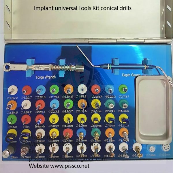 Implant universal Tools Kit conical drills