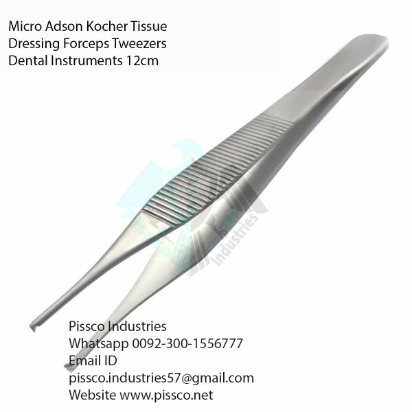 Micro Adson Kocher Tissue Dressing Forceps Tweezers Dental Instruments 12cm