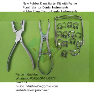 New Rubber Dam Starter Kit with Frame Punch clamps Dental Instruments Rubber Dam Clamps Dental Instruments