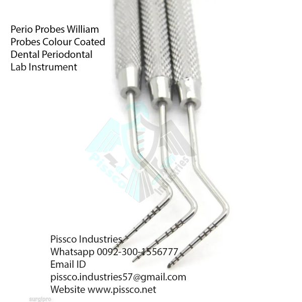 Perio Probes William Probes Colour Coated Dental Periodontal Lab Instrument