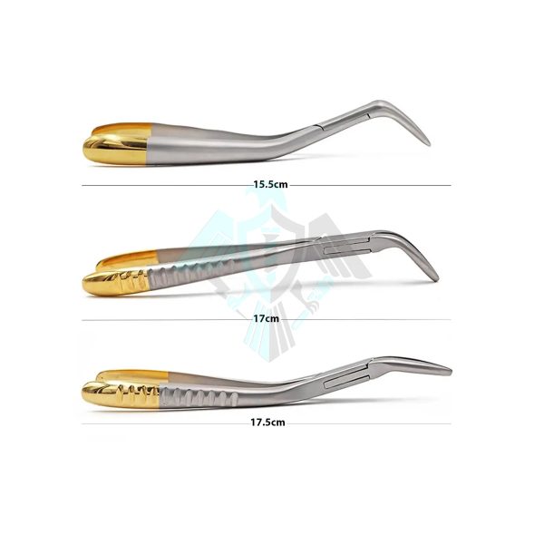 Dental Tooth Extraction Forcep For Root Fragment Minimally Invasive Dental Instrument Curved Forcep