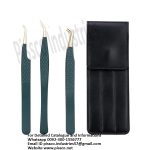 Titanium Tweezer Eyelash Extension,Silver Eyelash Extension Twee